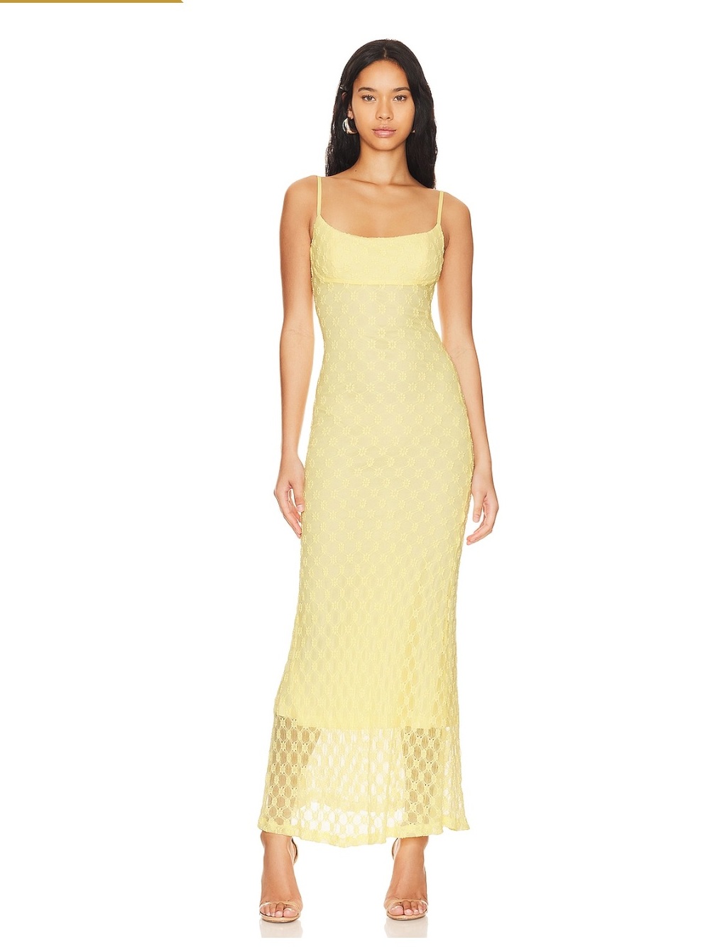 Bardot Adoni Mesh Maxi Dress - Yellow